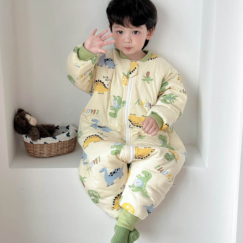 儿童连体睡衣秋冬款加厚