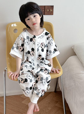 宝宝睡袋夏天空调夏季薄款纱布
