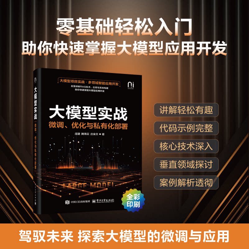 正版图书大模型实战：微调、优化与私有化部署庄建 等电子工业出版社书籍\/杂志\/报纸/计算机/网络/计算机软件工程（新）纸质书籍图片