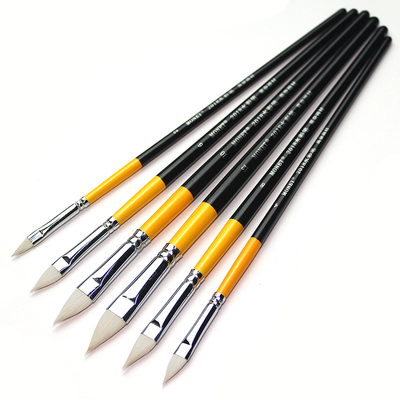 莫奈Monet羊毫软毛猫舌笔头水粉笔油画笔水彩画笔短杆丙烯单支