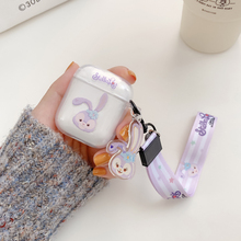 可爱卡通AirPods保护套挂绳苹果蓝牙耳机套透明AirPods2软壳女款
