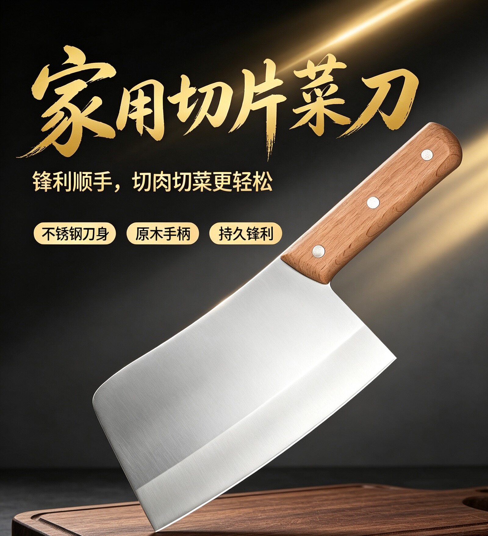 不锈钢切片刀小菜刀女士小巧专用切菜切丝切肉片刀家用厨房菜刀