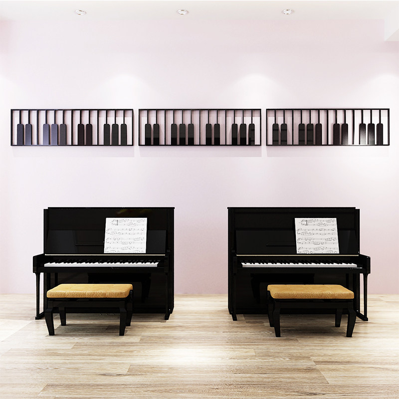 音乐培训班装饰画3d亚克力立体墙贴钢琴黑白键腰线踢脚线墙面贴画