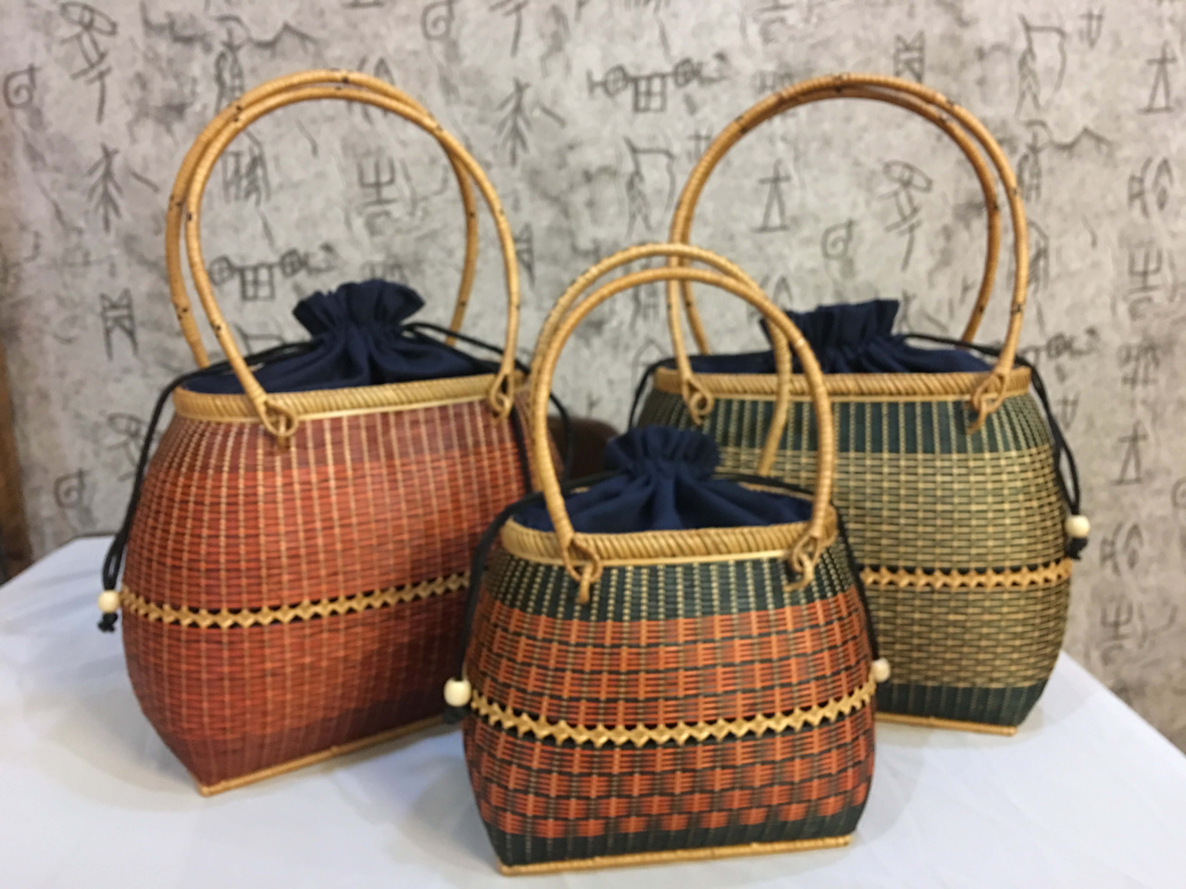 纯手工编织竹编手袋竹制品手提袋复古手提包手提篮采摘挎篮收纳篮