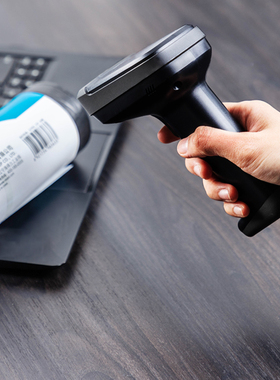 得力14952/14952w/14963二维码扫描枪扫码器扫描平台超市药店物流