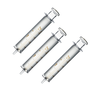 玻璃进样器针筒管 1 2 5 10 100 50ml玻璃注射点胶加墨取样器甘油水节实验室玻璃仪器进取样注射器