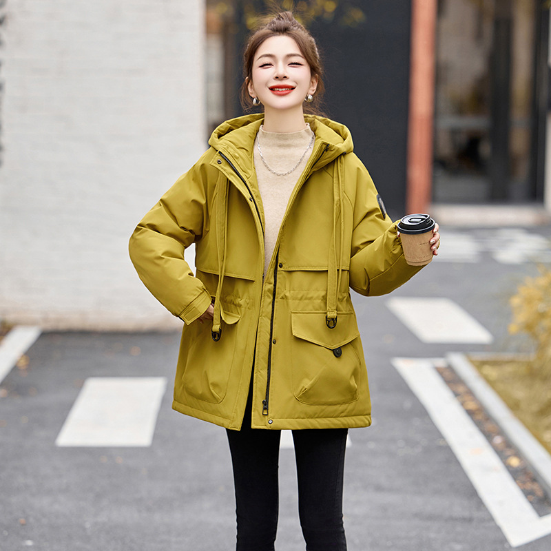 小个子时尚羽绒服女冬季新款简约气质保暖中长款休闲外套CY8109