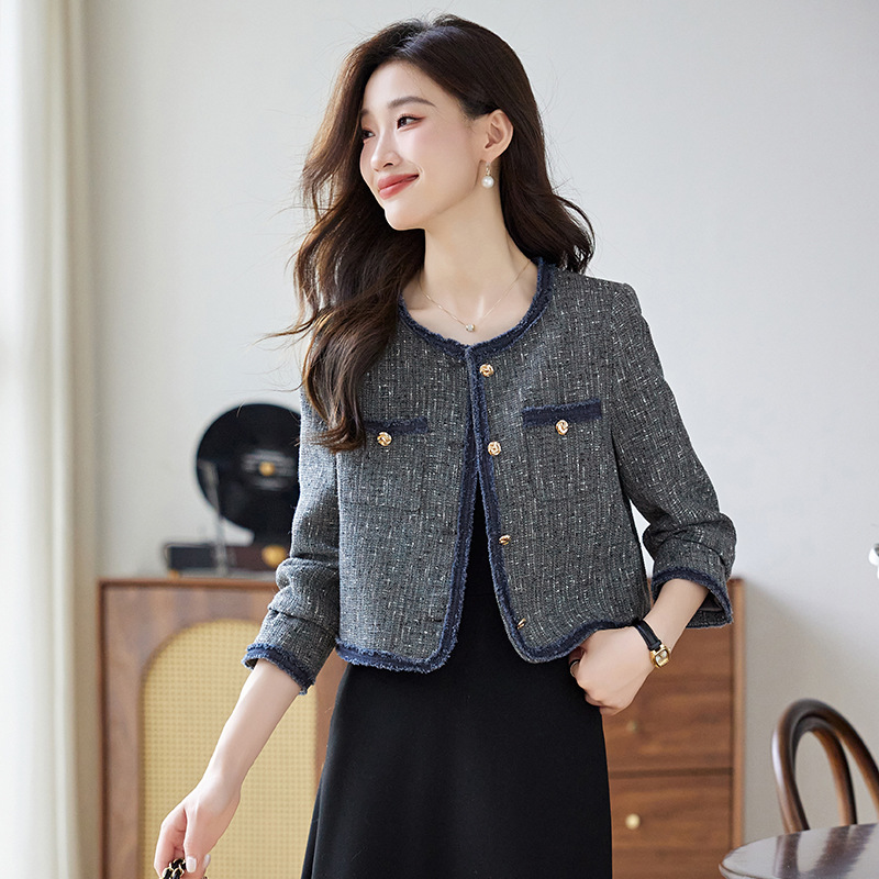 2025秋装新款小香名媛外套短款小香风上衣短外套气质外套