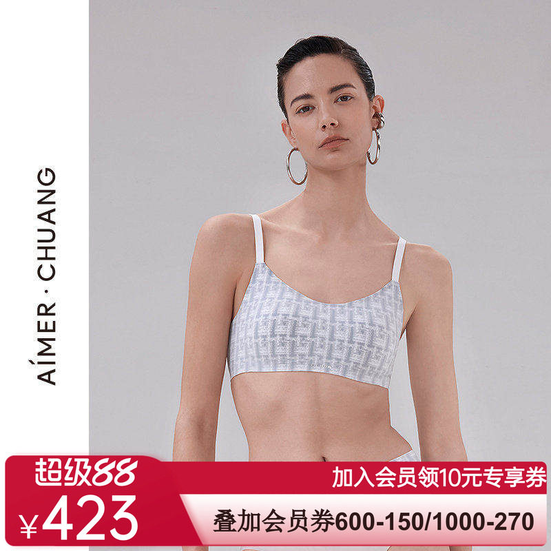 爱慕·CHUANG对话5内衣女圆领无钢圈细肩带舒适文胸CA171911