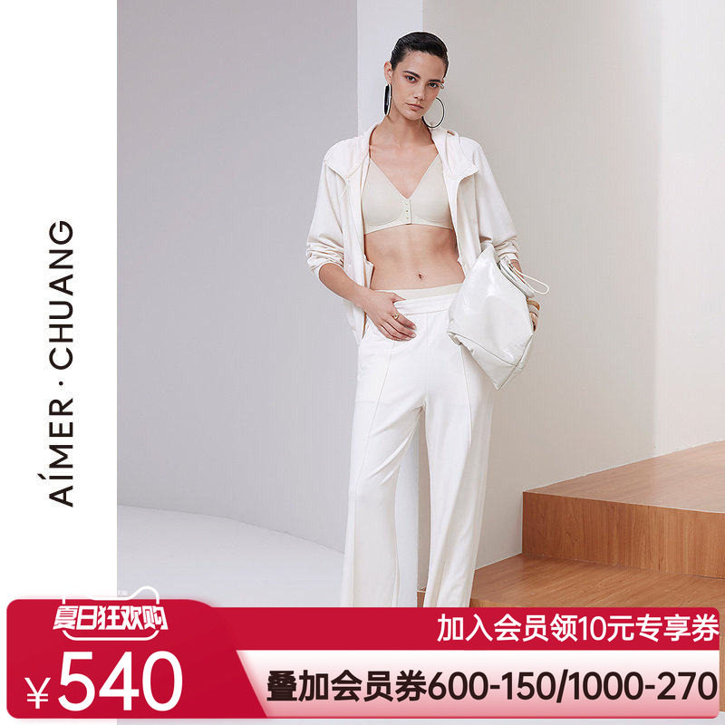 爱慕·CHUANG原典2睡衣女条绒直筒休闲可外穿家居长裤CA472031