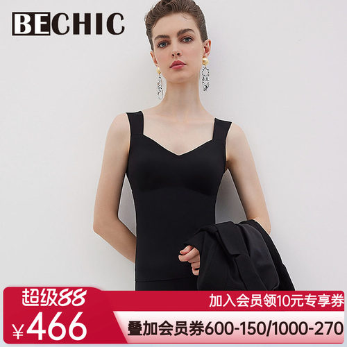 【新品】BECHIC0触感系列带杯背心打底外穿上衣内搭BC71BT1