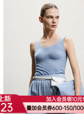 AIMER CHUANG春夏女士软托乳贴带胸垫打底背心上衣CA722201