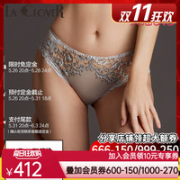LACLOVER兰卡文挚爱系列立体藤蔓刺绣中腰三角裤LC22PN1