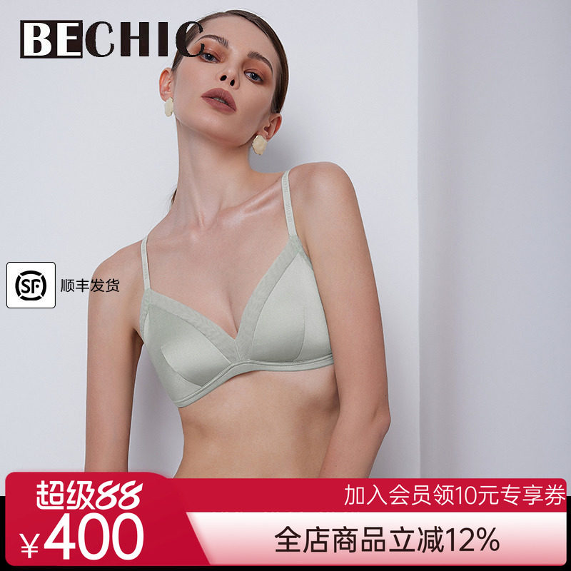 BeChic安妮日记真丝桑蚕丝无托文胸内衣女BC17CE1