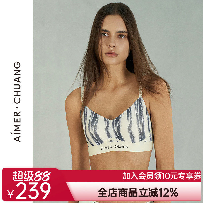 爱慕&middot;CHUANG溯源2内衣女春夏V领无钢圈薄杯文胸CA171141