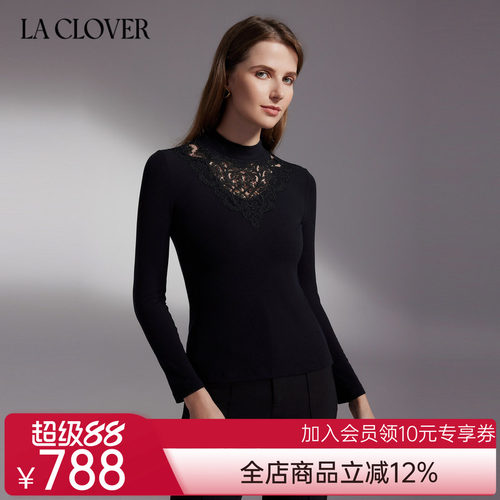 LACLOVER兰卡文赫拉庄园系列长袖罗纹打底LC72WE1