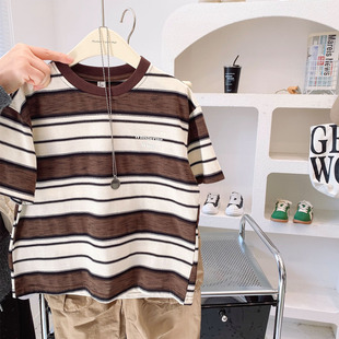 【 开 学 换 新 装 】2025宝宝夏季洋气凉快半袖体恤衫儿童上衣t