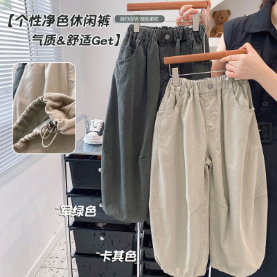纯棉儿童休闲裤洋气灯笼裤
