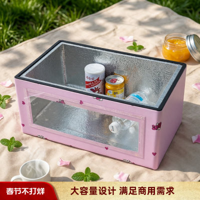 摆摊保鲜盒透明盖保温箱商用三明治饭团汉堡蛋糕双皮奶冷藏泡沫箱