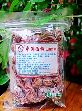 云南大理特产洱源中洱话梅250g/袋酸甜小零食实在老厂家