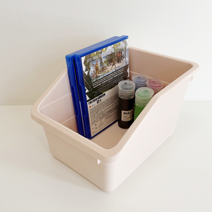 正品代购索克比收纳盒家用储物盒杂物盒斜口无盖收纳盒桌面收纳盒