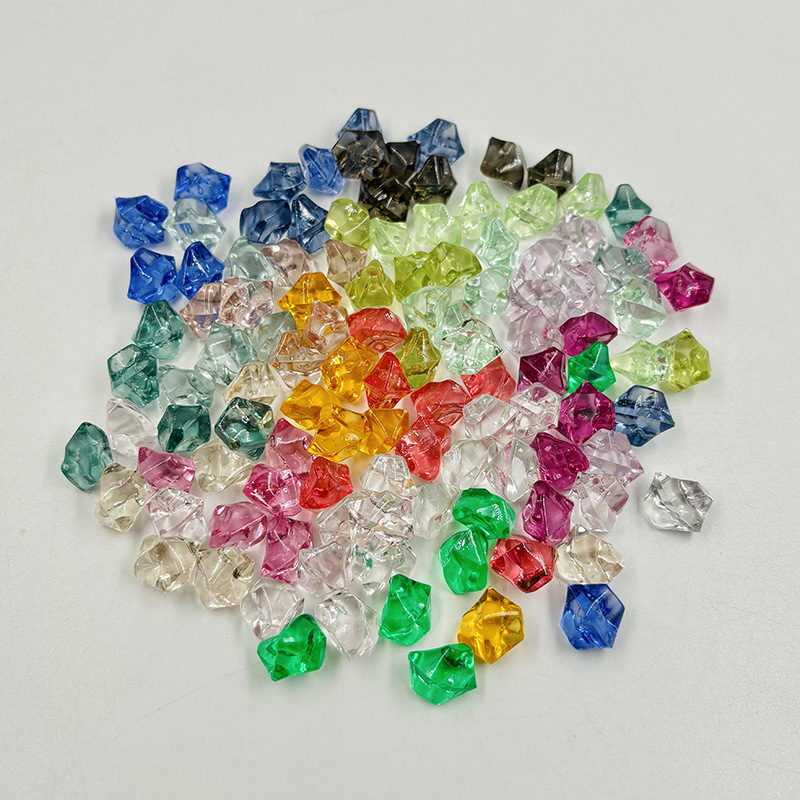 细闪夜光碎冰石饰品11~14mm仿真高透彩色冰块装饰酒吧亚克力冰块