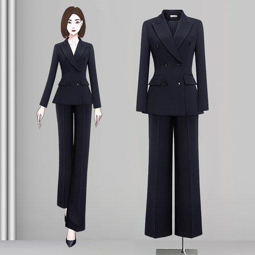 职业西装套装女春秋气质修身西服