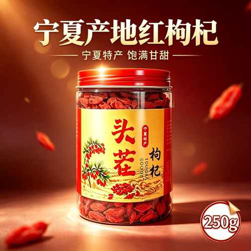 雅丽 新货枸杞子宁夏大颗粒500g苟杞枸红构杞茶苟杞子泡水