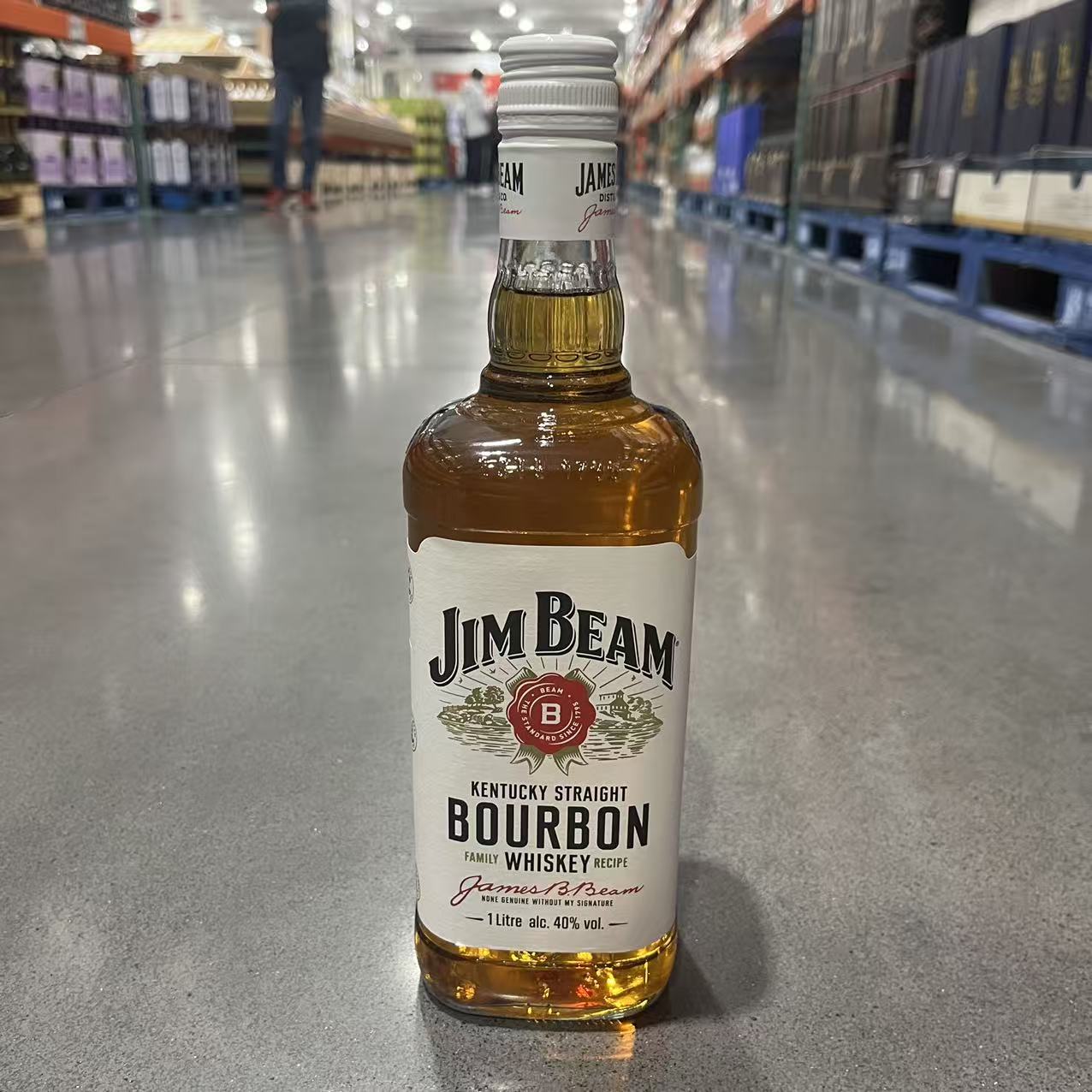 开市客代购 西班牙进口 Jim Beam金宾威士忌1L顺滑口感香气均衡