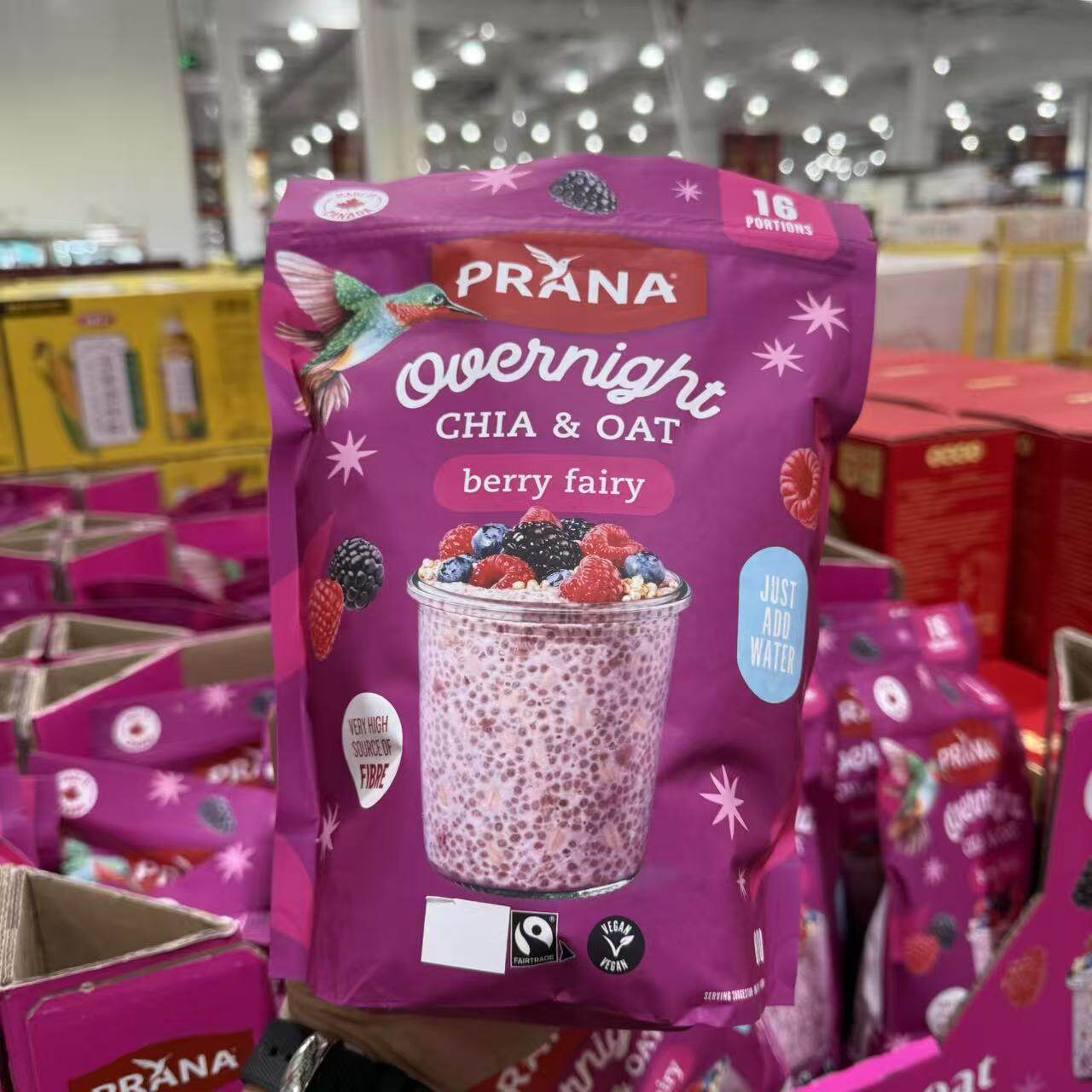 PRANA莓果味奇亚籽燕麦片代餐