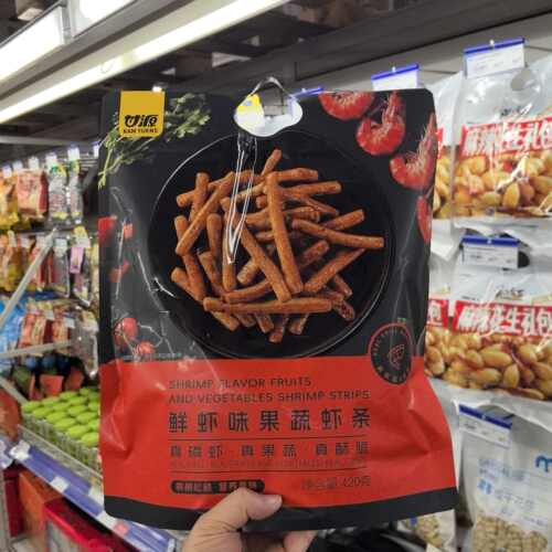 甘源鲜虾味果蔬虾条鲜香酥脆