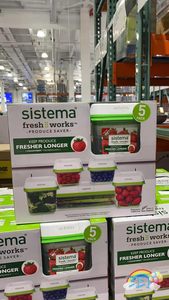 上海Costco代购 sistema freshworks 保鲜盒5件套 水果食物保鲜罐