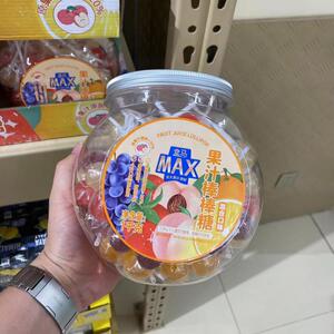 盒马MAX代购 果汁棒棒糖1kg草莓香橙葡萄白桃4口味分享装糖果零食