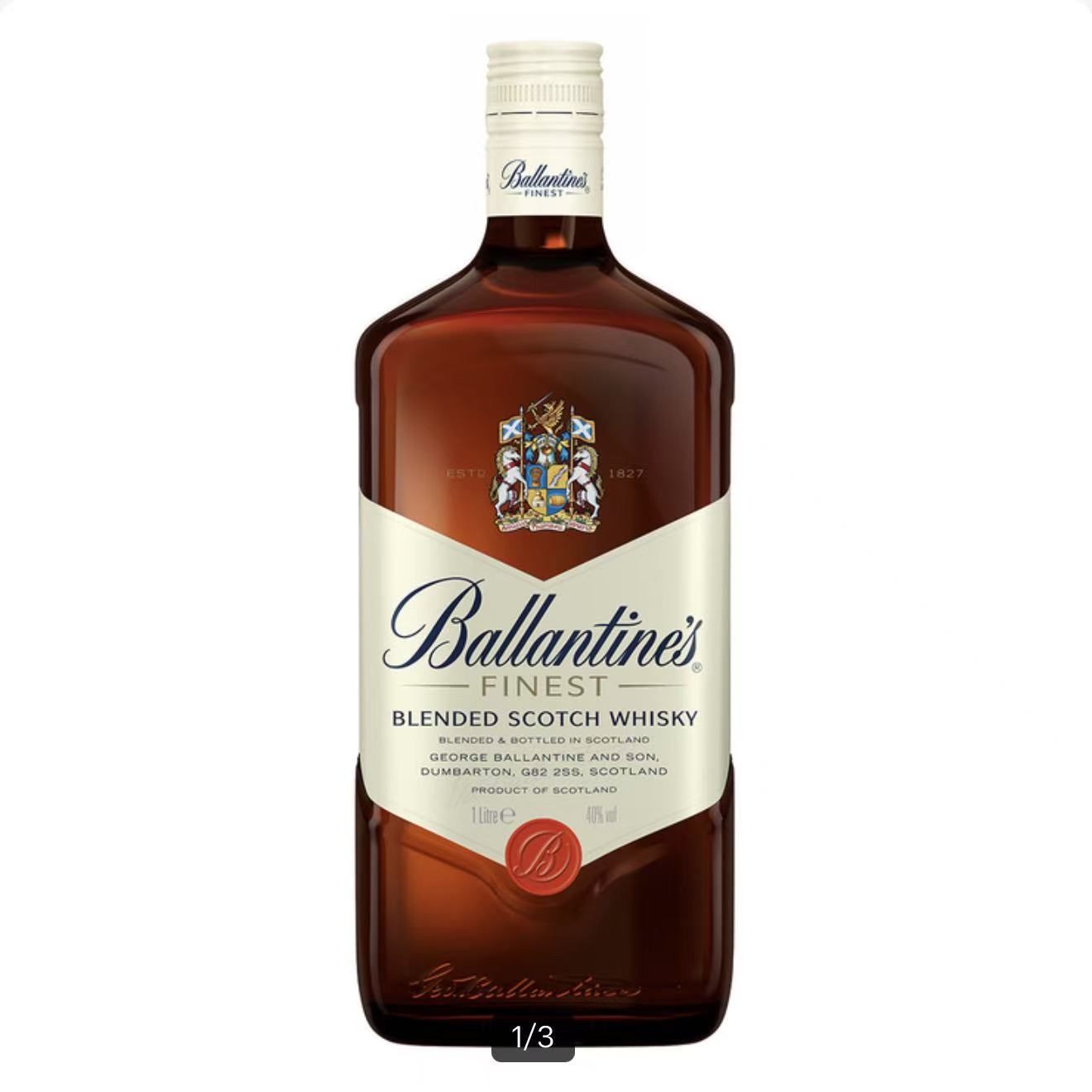 开市客代购 英国进口 百龄坛特醇苏格兰威士忌1L口感独特顺滑醇粹