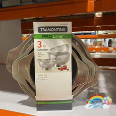 Корзина для мытья costco代购tramontina colander 3set厨房不锈钢滤锅