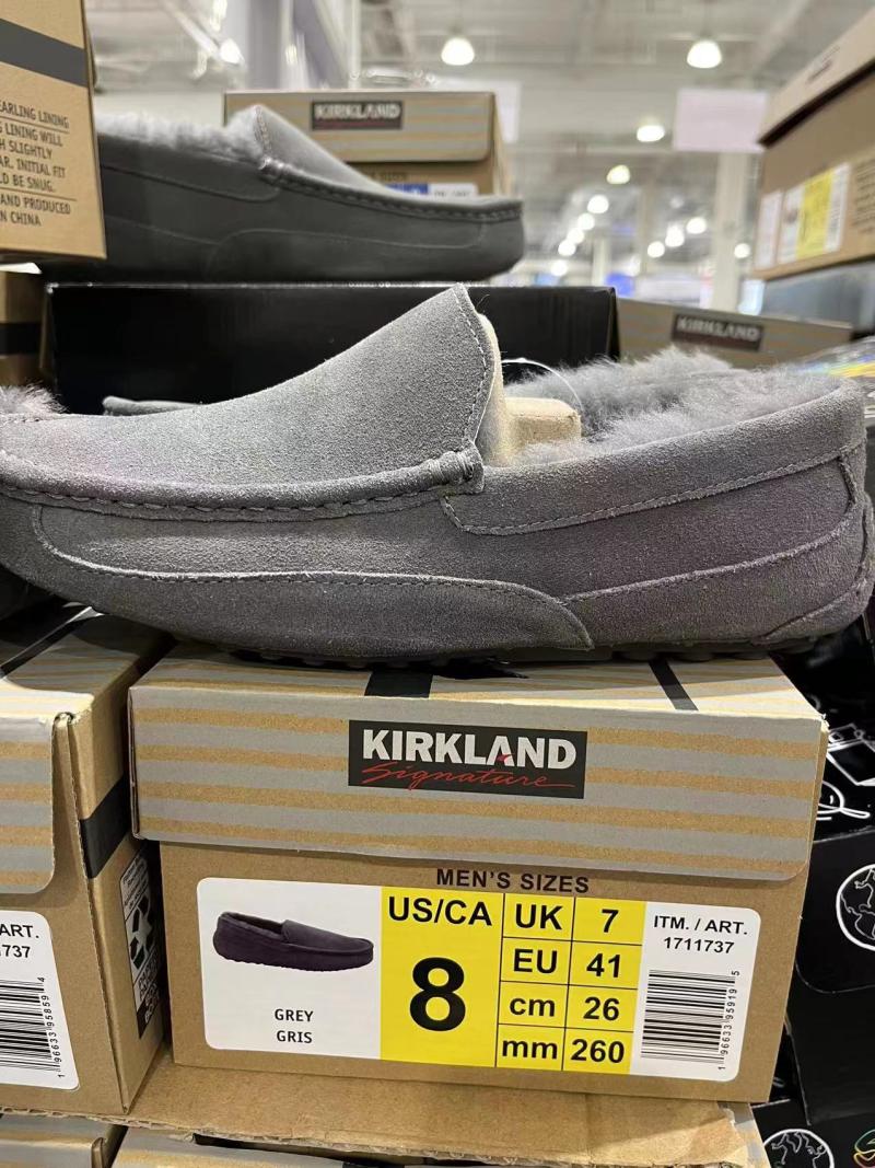 科克兰男士冬季豆豆鞋拖鞋羊毛