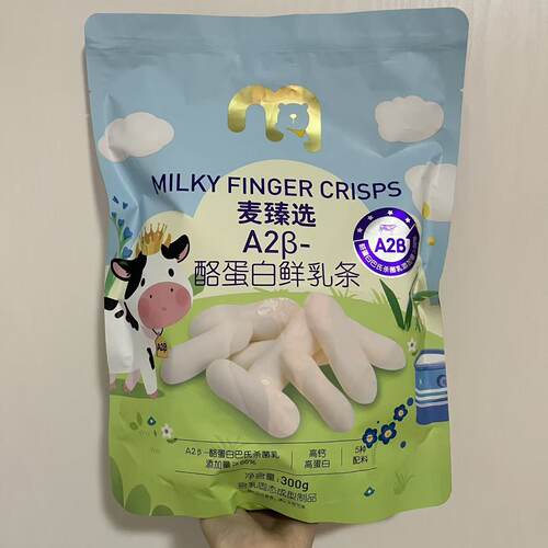 麦德龙代购 麦臻选A2β酪蛋白鲜乳条300g高钙高蛋白奶香四溢酥脆 - 封面
