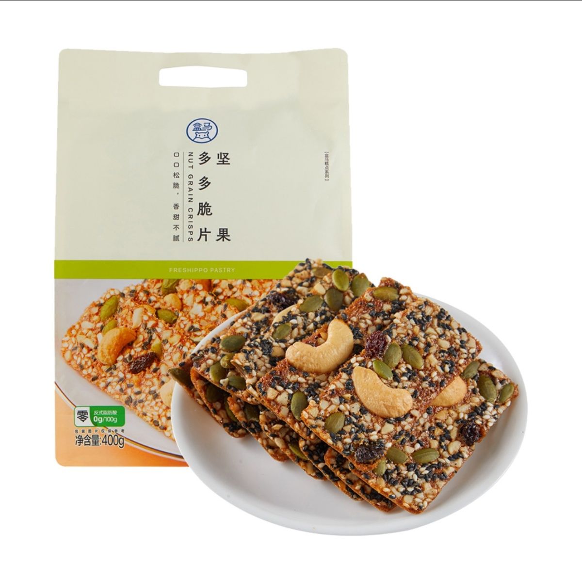 坚果多多脆片坚果薄脆饼干盒马图片