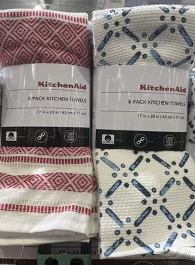开市客代购 T&C KITCHEN TOWEL厨房用巾抹布毛巾8条装43*71cm全棉