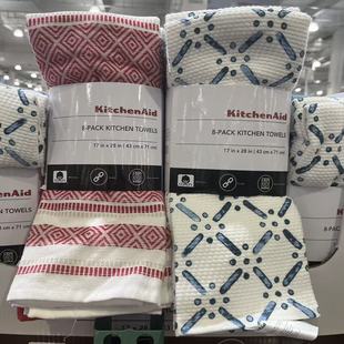 开市客代购 T&C KITCHEN TOWEL厨房用巾抹布毛巾8条装43*71cm全棉