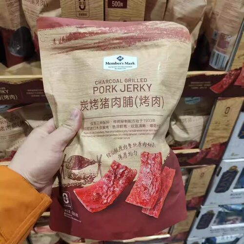 会员甄选 MM炭烤猪肉脯 精选猪后腿肉 500克 独立小包装 休闲零食 - 封面