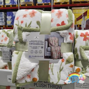 山姆盒马X购 抗静电双层雾丝绒仿羊羔绒休闲毯子空调单人随意毛毯
