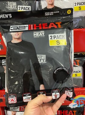国内COSTCO代购 32度Heat/cool成人男女长袖保暖内衣/内衣裤子2件