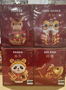 开市客代购 LUNAR NEW YEAR FIGURES 2PC新年夜灯摆饰2入可爱喜庆