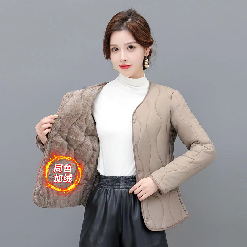 羽绒棉短款修身加绒棉衣棉服内胆