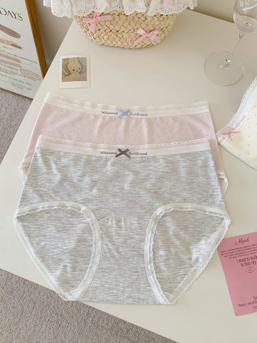 新款女士内裤波点10A抗菌纯棉档包臀不夹pp透气裤A390
