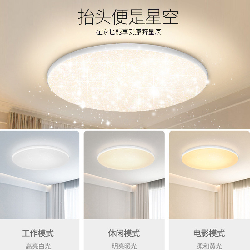 佛山照明卧室灯新款简约主卧led满天星房间灯创意网红智能吸顶灯