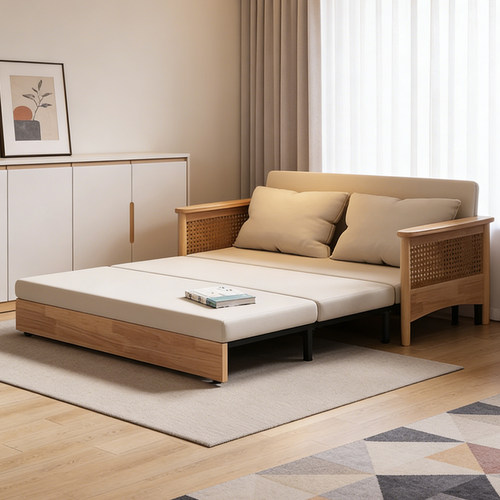 小户型客厅可长期睡折叠式沙发床