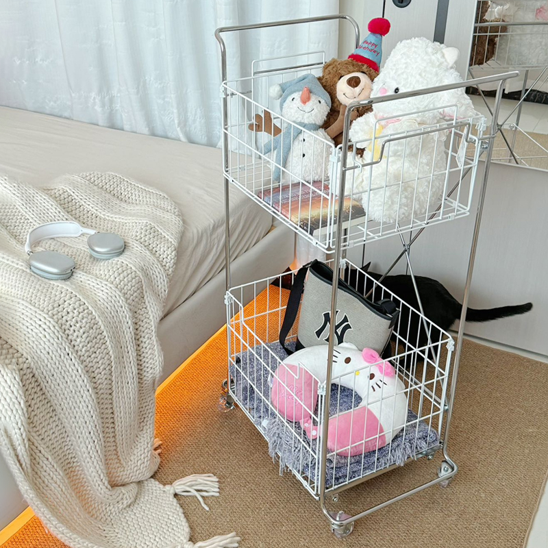 双层可移动脏衣篮家用分类收纳