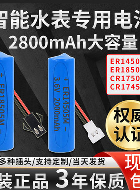 ER14505/18505M智能水表电池CR17505/17450 IC插卡水表锂3V/3.6V